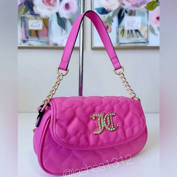 JUICY COUTURE Purse Straight From the Heart Shoulder Bag - Juicy Pink